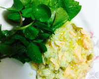 Risoto de salmão com queijo gruyere