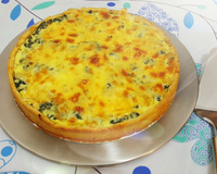 Quiche de espinafre e mussarela