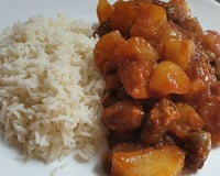 Coração de galinha ensopado com batatas