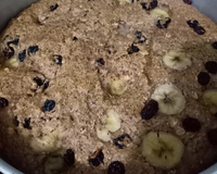 Bolo diet de banana, sem farinha e sem açúcar