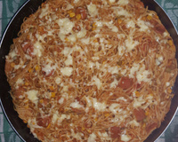 Macaronada ao molho de hot-dog no forno