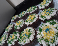 Cupcake de chocolate no micro-ondas