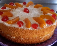 Bolo de pêssego gelado