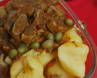 Língua de boi com batatas