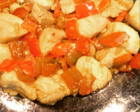 Picadinho de frango com pimentão