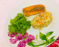 Risoto de limão siciliano com filé de salmão