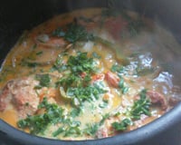 Moqueca de peixe com camarão
