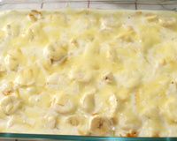 Torta de frango com batata e banana