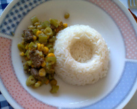 Picadão de carne e vagem