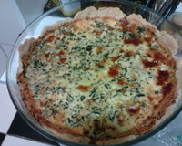 Quiche de espinafre e mussarela