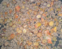 Pinhão com carne moída