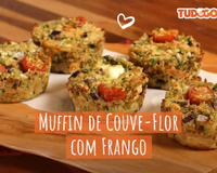 Muffin de couve-flor com frango