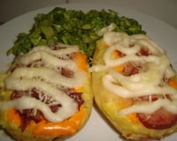 Batata recheada de frango da Van