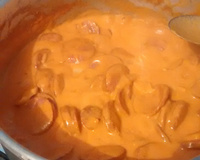 Estrogonofe de linguiça calabresa e champignon