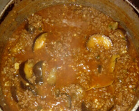 Carne moída com berinjela
