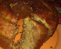 Bolo de liquidificador mesclado