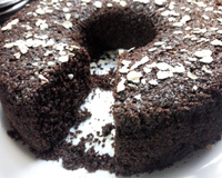 Bolo de cacau com aveia de liquidificador