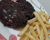 Hambúrguer vegano de feijão preto