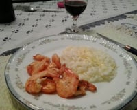 Risoto de limão siciliano com camarões