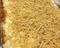 Escondidinho de requeijão com carne moída