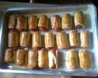 Mini enrolado de salsicha
