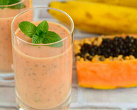 Vitamina de mamão com banana