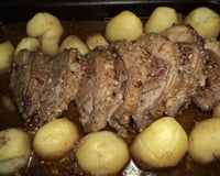 Picanha de forno com batatas