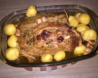 Carne assada recheada