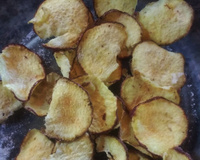 Chips de batata doce de micro-ondas
