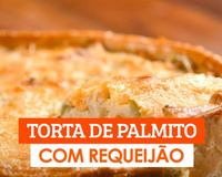 Torta de palmito com requeijão