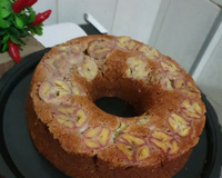 Bolo diet de banana, sem farinha e sem açúcar