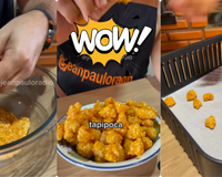 Tapioca como você nunca viu: snack na airfryer é deliciosamente crocante e fácil de fazer