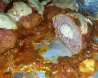 Polpetone de carne recheado