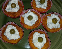 Cupcake salgado de cenoura