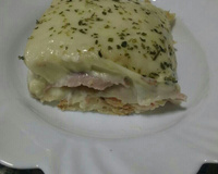 Bauru de forno com hambúrguer