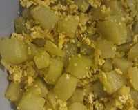 Chuchu refogado com ovo