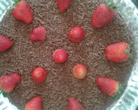 Bolo de brigadeiro com Morango