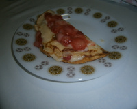 Panquecas com creme de confeiteiro e morangos