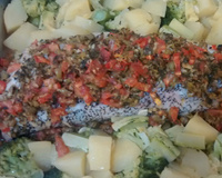 Peixe assado à moda pantaneira