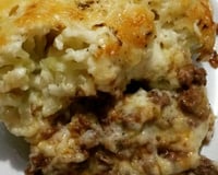 Couve-flor gratinada com carne moída