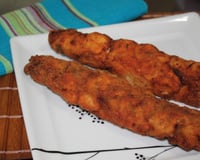 Espetinho de frango com queijo coalho