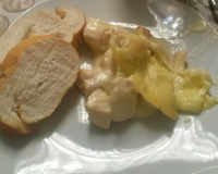 Frango cremoso com alho poró