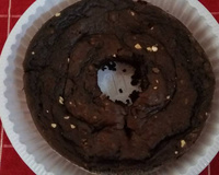 Bolo de cacau e biomassa de banana verde