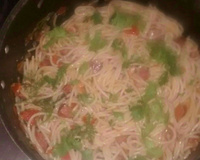 Macarrão com molho de calabresa