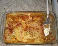 Lasanha de massa de pastel