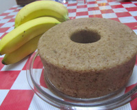 Bolo pão de banana de microondas
