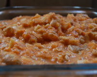 Frango ao molho de abóbora cabocha e requeijão