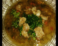 Caldo verde de mandioca