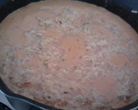 Risoto de frango com creme de leite