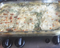 Lasanha com molho de espinafre